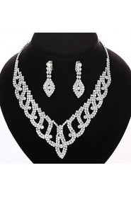 Elegant Alloy With Rhinestone Ladies' Jewelry Sets