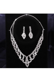 Elegant Alloy With Rhinestone Ladies' Jewelry Sets