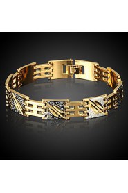 Men's Chain Bracelet Gold Non Stone