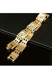 Men's Chain Bracelet Gold Non Stone