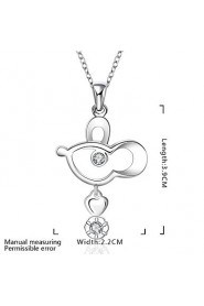 Cremation Jewelry 925 sterling silver Lovely Animal with Zircon Pendant Necklace for Women