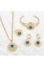 WesternRain Wedding jewelry Women's Alloy / Rhinestone Jewelry Set Rhinestone