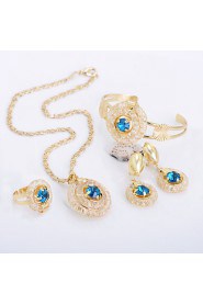 WesternRain Wedding jewelry Women's Alloy / Rhinestone Jewelry Set Rhinestone