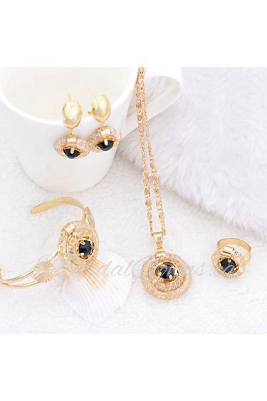 WesternRain Wedding jewelry Women's Alloy / Rhinestone Jewelry Set Rhinestone