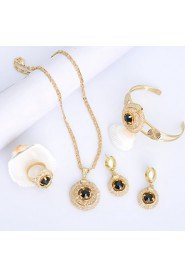 WesternRain Wedding jewelry Women's Alloy / Rhinestone Jewelry Set Rhinestone