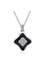 Cremation Jewelry 925 sterling silver Geometry with Zircon Pendant Necklace for Women