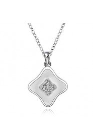 Cremation Jewelry 925 sterling silver Geometry with Zircon Pendant Necklace for Women