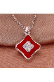 Cremation Jewelry 925 sterling silver Geometry with Zircon Pendant Necklace for Women