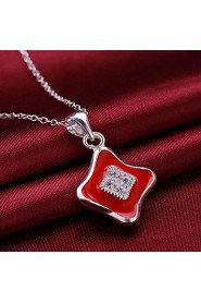 Cremation Jewelry 925 sterling silver Geometry with Zircon Pendant Necklace for Women