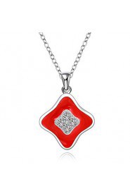 Cremation Jewelry 925 sterling silver Geometry with Zircon Pendant Necklace for Women