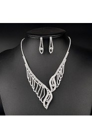 Jewelry Set Women's Anniversary / Wedding / Birthday / Gift / Party / Special Occasion Jewelry Sets Rhinestone CrystalNecklaces /