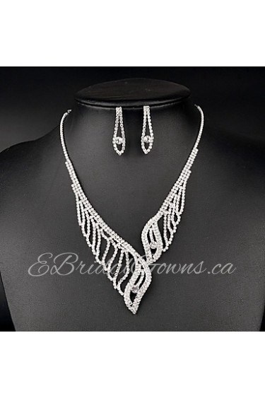 Jewelry Set Women's Anniversary / Wedding / Birthday / Gift / Party / Special Occasion Jewelry Sets Rhinestone CrystalNecklaces /