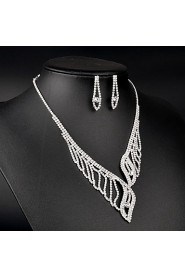 Jewelry Set Women's Anniversary / Wedding / Birthday / Gift / Party / Special Occasion Jewelry Sets Rhinestone CrystalNecklaces /