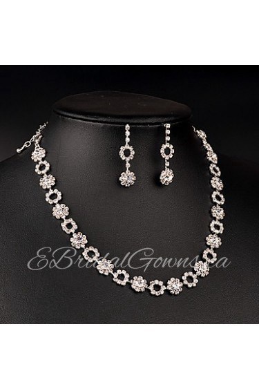 Jewelry Set Women's Anniversary / Wedding / Birthday / Gift / Party / Special Occasion Jewelry Sets Rhinestone RhinestoneNecklaces /