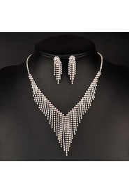 Women's Rhinestone Jewelry Set Crystal