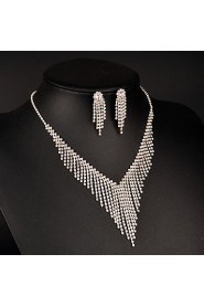 Women's Rhinestone Jewelry Set Crystal