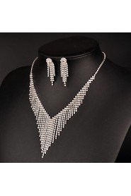 Women's Rhinestone Jewelry Set Crystal