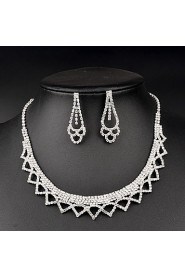 Jewelry Set Women's Anniversary / Wedding / Birthday / Gift / Party / Special Occasion Jewelry Sets Rhinestone CrystalNecklaces /