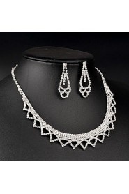 Jewelry Set Women's Anniversary / Wedding / Birthday / Gift / Party / Special Occasion Jewelry Sets Rhinestone CrystalNecklaces /