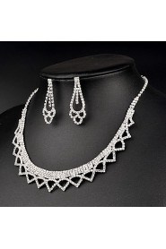 Jewelry Set Women's Anniversary / Wedding / Birthday / Gift / Party / Special Occasion Jewelry Sets Rhinestone CrystalNecklaces /