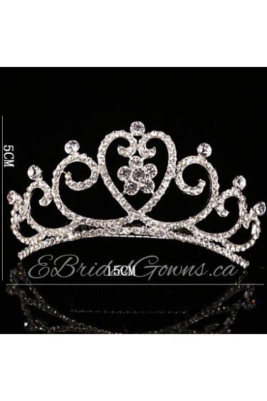 Silver Crystal Crown Hair Combs Hair Jewerly for Wedding Party Lady