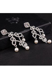 Big Rhinestones Long Vintage Dangle Brides Bridesmaids Wedding Party Princess Earring