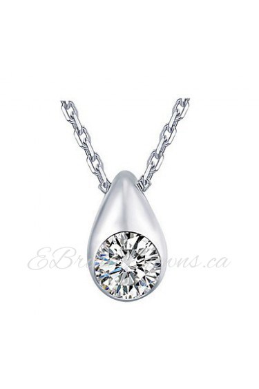 Classic New Top Natural Rhinestone Stone Drop Water Pendant Necklace With Link Chain For Women Nice Jewelry