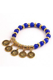 Bohemian National Wind Fashion Personality Gold Beaded Female Avatar Bracelets