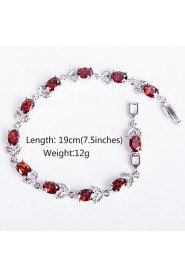 Top Quality AZircon Bracelet Fine Jewelry ,Fire Red