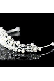 Women's Alloy / Imitation Pearl Headpiece-Wedding / Special Occasion Tiaras Clear Round