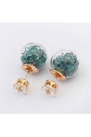 Korean Pop Transparen Wishing Bottle Zircon Earrings