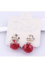 Korean Pop Transparen Wishing Bottle Zircon Earrings