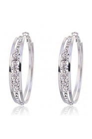 Hoop Earrings Women's Alloy Earring Rhinestone