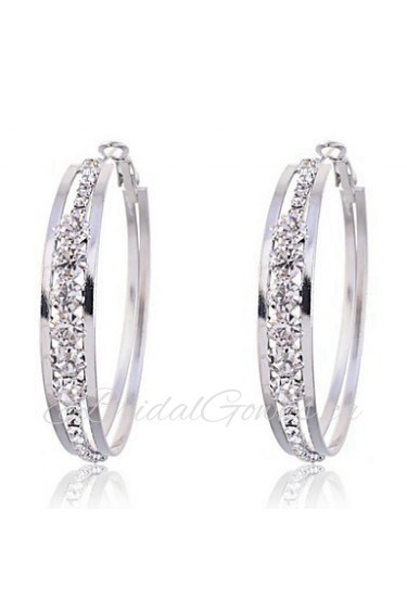 Hoop Earrings Women's Alloy Earring Rhinestone