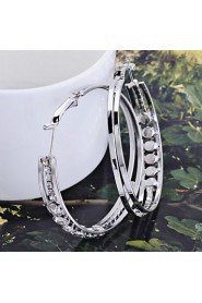 Hoop Earrings Women's Alloy Earring Rhinestone