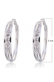 Hoop Earrings Women's Alloy Earring Rhinestone