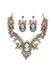 Lucky Star Women's Vintage Banqueting Necklace&Earrings Suits