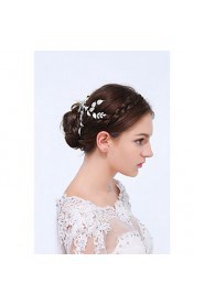 Women's Sterling Silver / Alloy Headpiece-Wedding / Special Occasion / Casual Hair Combs 1 Piece Clear Round