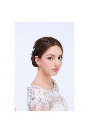 Women's Sterling Silver / Alloy Headpiece-Wedding / Special Occasion / Casual Hair Combs 1 Piece Clear Round