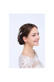 Women's Sterling Silver / Alloy Headpiece-Wedding / Special Occasion / Casual Hair Combs 1 Piece Clear Round