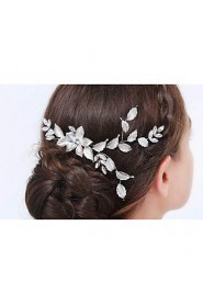 Women's Sterling Silver / Alloy Headpiece-Wedding / Special Occasion / Casual Hair Combs 1 Piece Clear Round