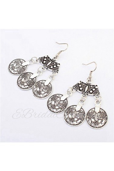 Antique Silver Bohemia Flower Retro Vintage Earrings For Women Lady New Jewelry