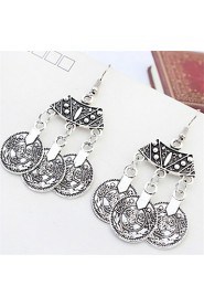 Antique Silver Bohemia Flower Retro Vintage Earrings For Women Lady New Jewelry