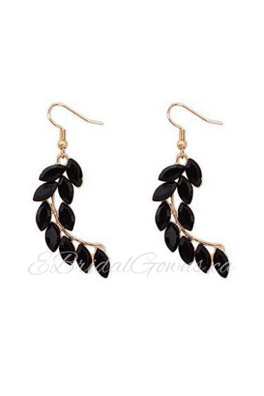 Hot Sale Bohemian Vintage Silver Leaf Feather Big Drop Earrings Women New Fashion Long Earrings