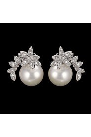 Drop Earrings Women's Cubic Zirconia/Pearl/Alloy Earring