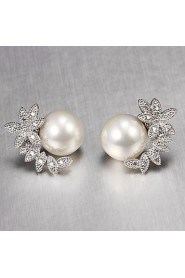 Drop Earrings Women's Cubic Zirconia/Pearl/Alloy Earring