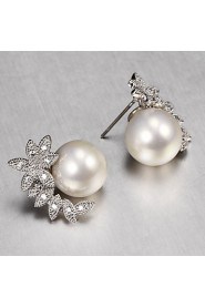 Drop Earrings Women's Cubic Zirconia/Pearl/Alloy Earring