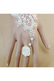 Ladies' Alloy Chain With Imitation Pearl Wedding Bracelet