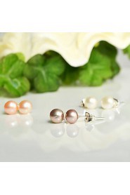 Stud Earrings Women's Pearl Earring Pearl