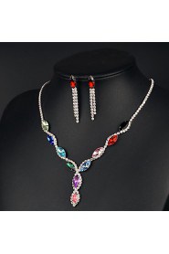 Jewelry Set Women's Anniversary / Wedding / Birthday / Gift / Party / Daily / Special Occasion Jewelry Sets Alloy CrystalNecklaces /